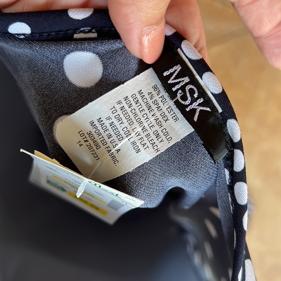 MSK Navy and white midi dress NWT Size 14 - Picture 5 of 7